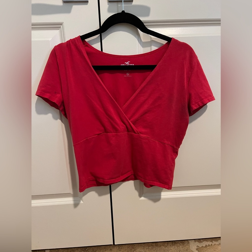 Hollister cropped tee womens XL